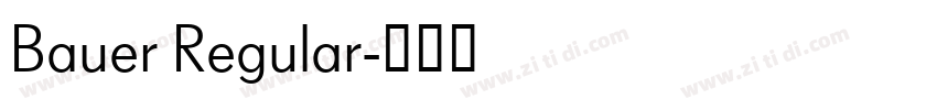 Bauer Regular字体转换